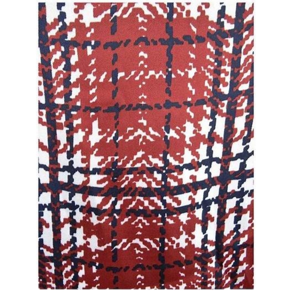 DKNY Women's Printed Lace-Trim Top Plaid Red and Black - Picture 4 of 4